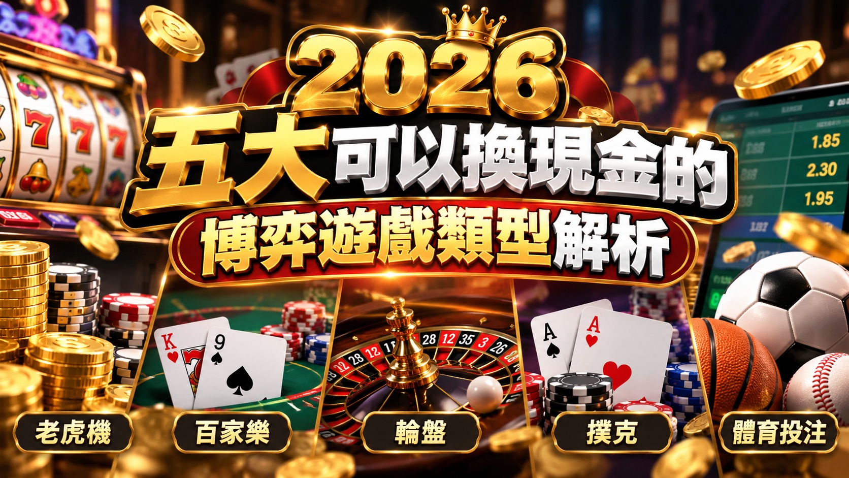 2026五大可以換現金的博弈遊戲類型解析